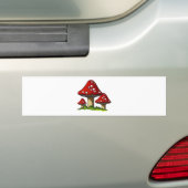 Rotes Toadtstools, Pilz: Freihändige Kunst Autoaufkleber (Auf Auto)