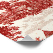 Rotes Toile-Landschaftsszene (8) Poster (Ecke)