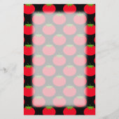 Rotes Tomate-Muster Briefpapier (Vorderseite)