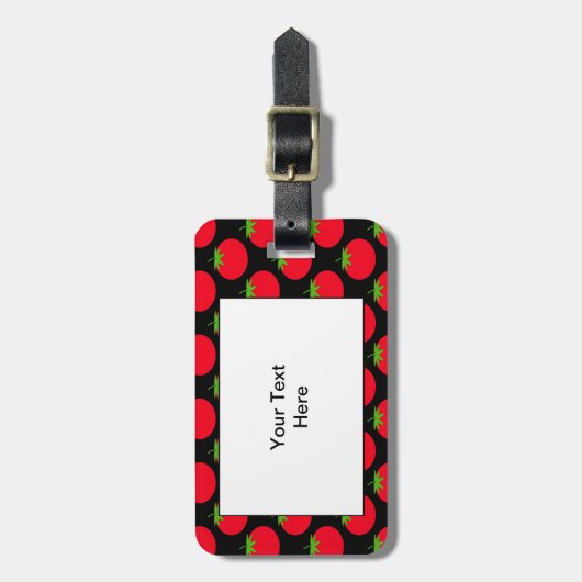Rotes Tomatenmuster Gepäckanhänger (Vorderseite vertikal)