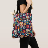 Rotes Totenkopf-Blumenmuster Tasche (Von Nahem)