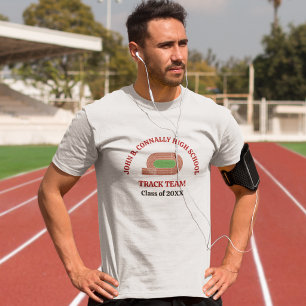 Rotes Track-Team individuell angepasst für Läufer T-Shirt