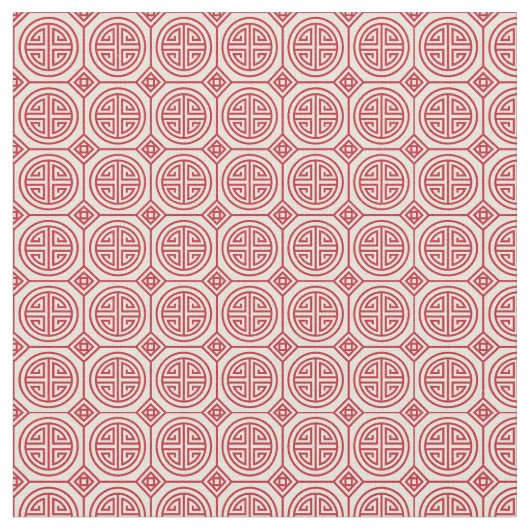 Rotes traditionelles geometrisches chinesisches stoff (Nahaufnahme)