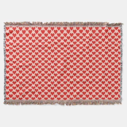 Rotes, traditionelles Herz zum Valentinstag Decke (Vorderseite)