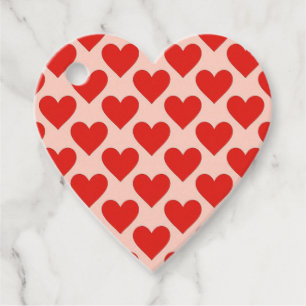 Rotes, traditionelles Herz zum Valentinstag Geschenkanhänger