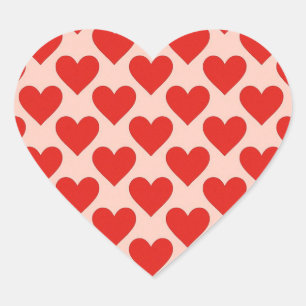 Rotes, traditionelles Herz zum Valentinstag Herz-Aufkleber