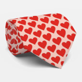 Rotes, traditionelles Herz zum Valentinstag Krawatte (Gerollt)