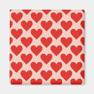 Rotes, traditionelles Herz zum Valentinstag Magnet