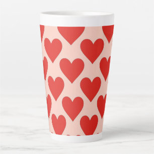 Rotes, traditionelles Herz zum Valentinstag Milchtasse