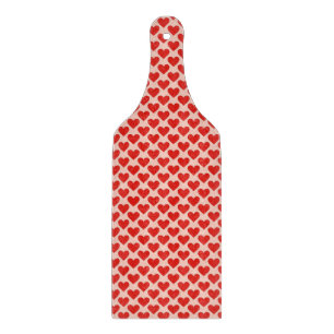 Rotes, traditionelles Herz zum Valentinstag Schneidebrett