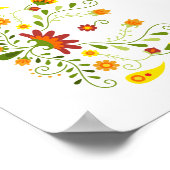 Rotes traditionelles mexikanisches Foto Quinceaner Poster (Ecke)