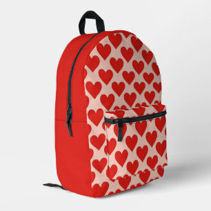 Rotes, traditionelles Valentinstag-Herz Bedruckter Rucksack