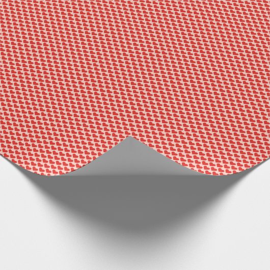 Rotes, traditionelles Valentinstag-Herz Geschenkpapier (Ecke)