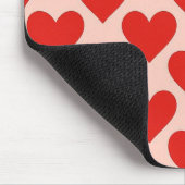 Rotes, traditionelles Valentinstag-Herz Mousepad (Ecke)