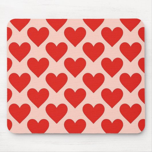 Rotes, traditionelles Valentinstag-Herz Mousepad (Vorne)
