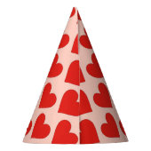 Rotes, traditionelles Valentinstag-Herz Partyhütchen (Rückseite)