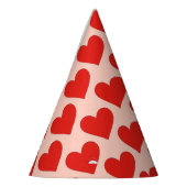 Rotes, traditionelles Valentinstag-Herz Partyhütchen (Links)