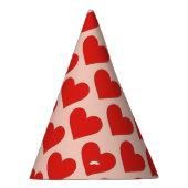 Rotes, traditionelles Valentinstag-Herz Partyhütchen (Rechts)