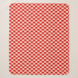 Rotes, traditionelles Valentinstag-Herz Sherpadecke