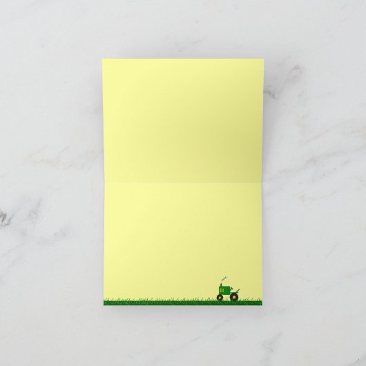 Rotes Traktor-Party danken Ihnen zu merken Dankeskarte (Innenseite)