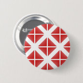 Rotes Trenddreiecksmuster Button (Vorne & Hinten)