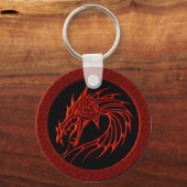 ROTES TRIBAL DRAGON SCHLÜSSELANHÄNGER (Vorderseite)