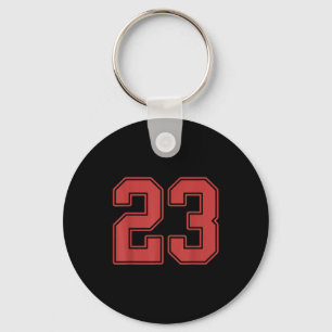 Rotes Trikot Nummer 23 Spieler Uniform #23  Schlüsselanhänger