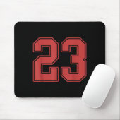 Rotes Trikot Nummer 23 Spieleruniform #23 Mousepad (Mit Mouse)
