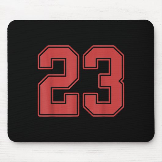 Rotes Trikot Nummer 23 Spieleruniform #23 Mousepad (Vorne)