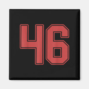 Rotes Trikot Nummer 46 Spieler Uniform #46  Magnet