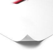 rotes Trommeldesign Poster (Ecke)