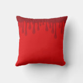 Rotes Tropfen Blut Tropfen Halloween Kissen (Rückseite)