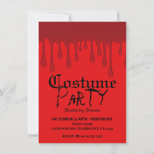 Rotes Tropfen Blut Tropfen Halloween Kostüm Party Einladung
