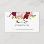 Rotes tropisches und romantisches Windeln Begleitkarte (Vorderseite)