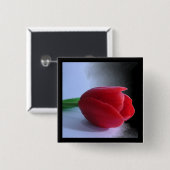Rotes Tulpe-Button Button (Vorne & Hinten)