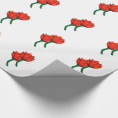 Rotes Tulpe-Packpapier Geschenkpapier (Ecke)