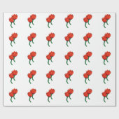 Rotes Tulpe-Packpapier Geschenkpapier (Flach)