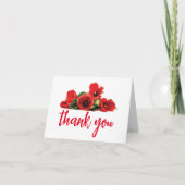 Rotes Tulpen-Blumen-Appdesign Dankeskarte (Vorderseite)
