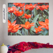 Rotes Tulpenfeld Poster