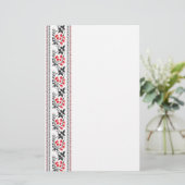 Rotes Tulpenmuster Briefpapier (Stehend Vorderseite)