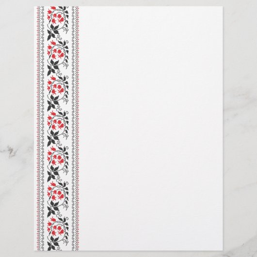 Rotes Tulpenmuster Flyer (Vorne)