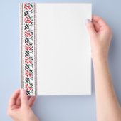 Rotes Tulpenmuster Flyer (Hand)