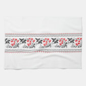 Rotes Tulpenmuster Handtuch (Horizontal)