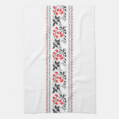 Rotes Tulpenmuster Handtuch (Vertikal)