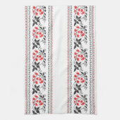 Rotes Tulpenmuster Küchentuch (Vertikal)