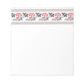 Rotes Tulpenmuster Notizblock (Vorderseite)