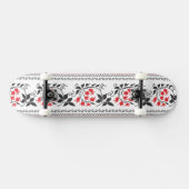 Rotes Tulpenmuster Skateboard (Horizontal)