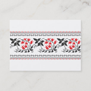 Rotes Tulpenmuster Visitenkarte