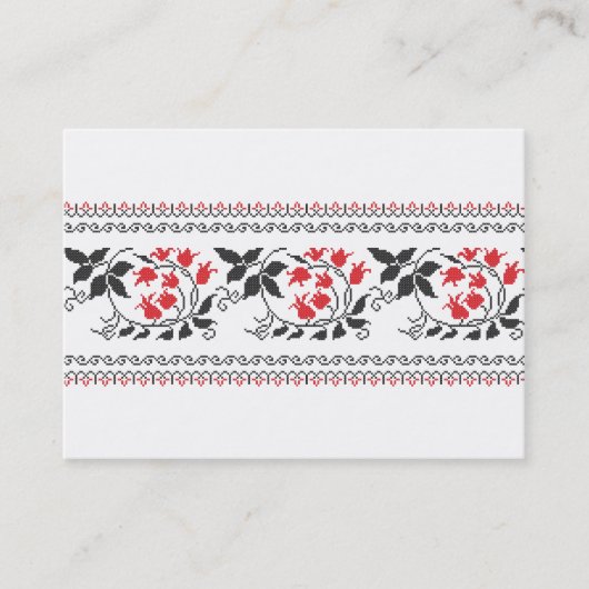 Rotes Tulpenmuster Visitenkarte (Vorderseite)