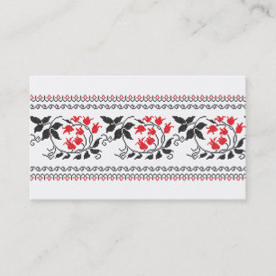 Rotes Tulpenmuster Visitenkarte
